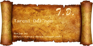 Tarcsi Dénes névjegykártya